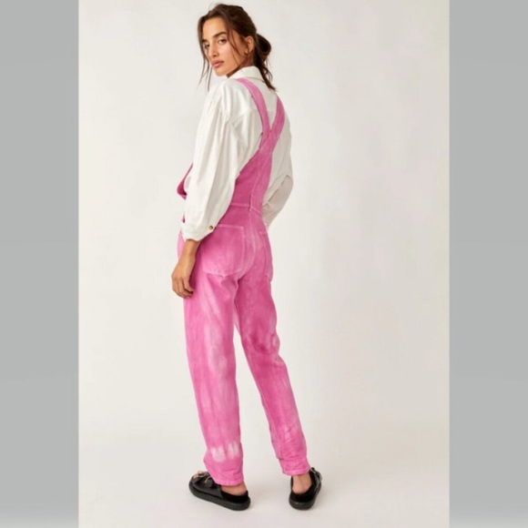 We the free | Ziggy denim overalls in electric bouquet - Picture 2 of 6